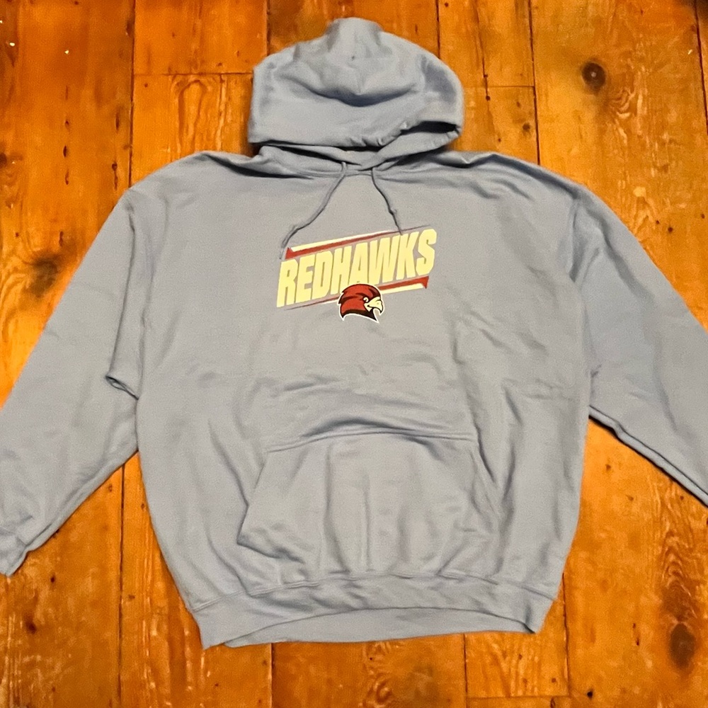 REDHAWKS Light Blue Pullover Hoodie - Men's 2XL - Like New Collegiate Gear